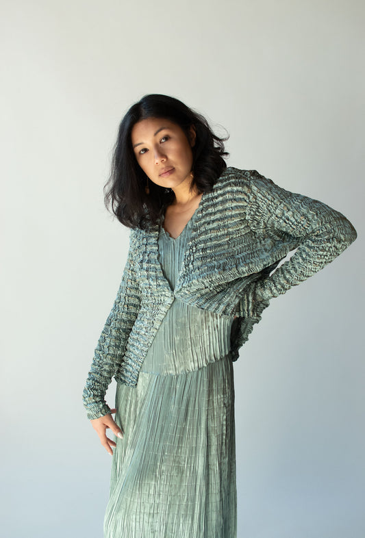 Seafoam Plisse Set | Justine Limpus Parish