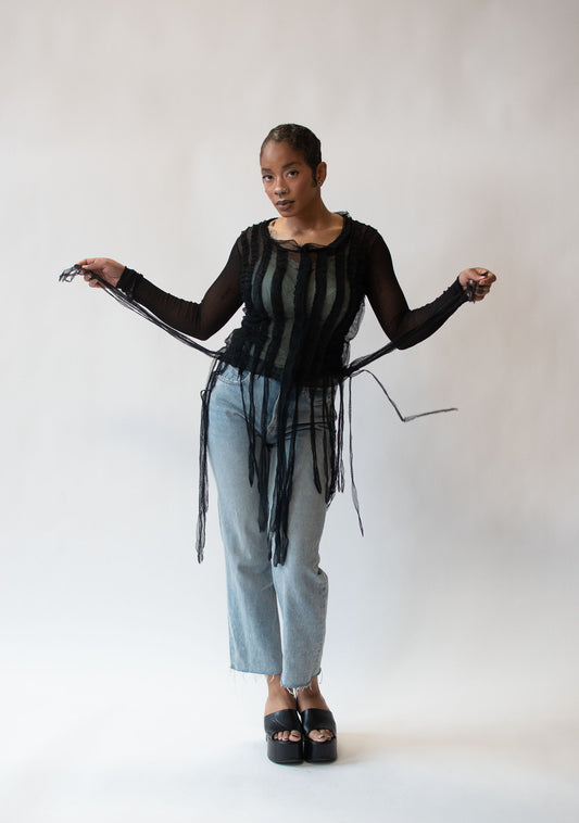 Black Mesh Shirt | Jean Paul Gaultier