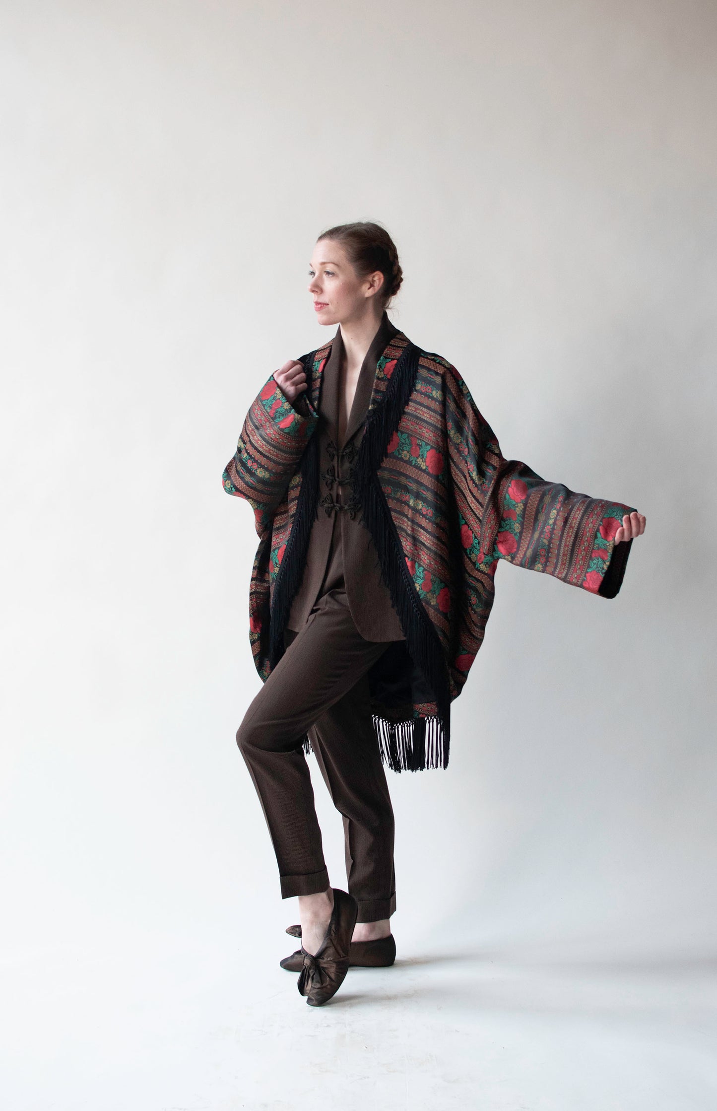 Fringed Rose Cocoon Coat | Romeo Gigli for Callaghan AW 1990