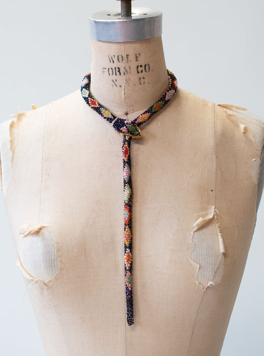 Bead Crochet Snake | Oil Slick Multi Color Diamond