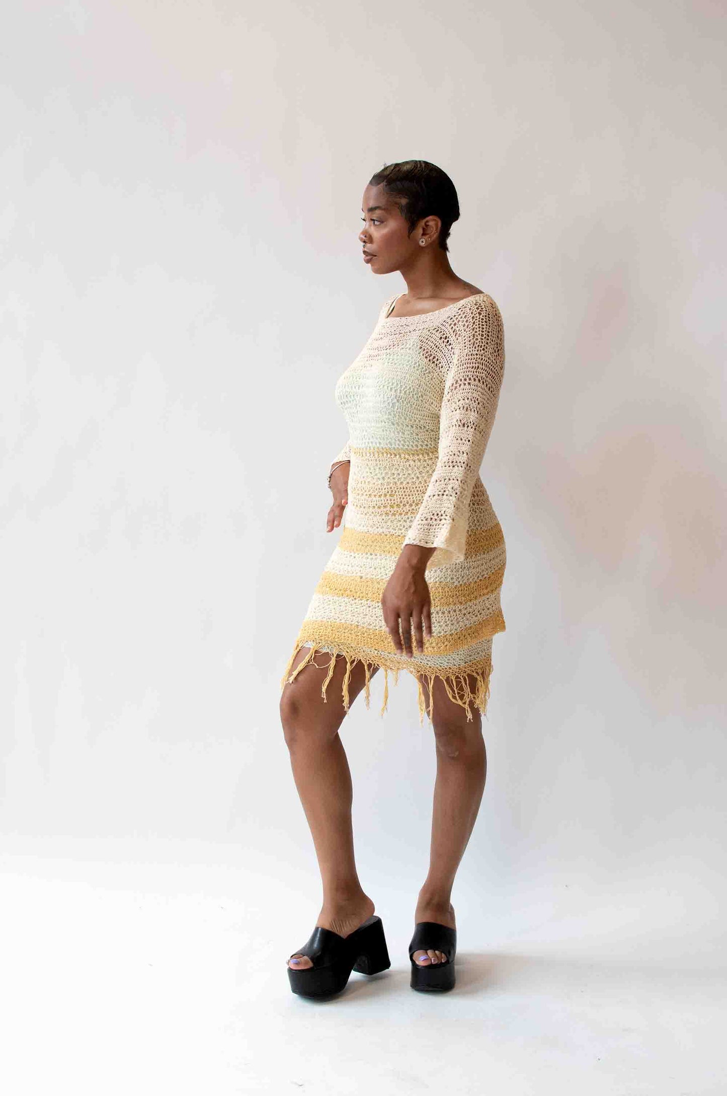 1990s Crochet Dress