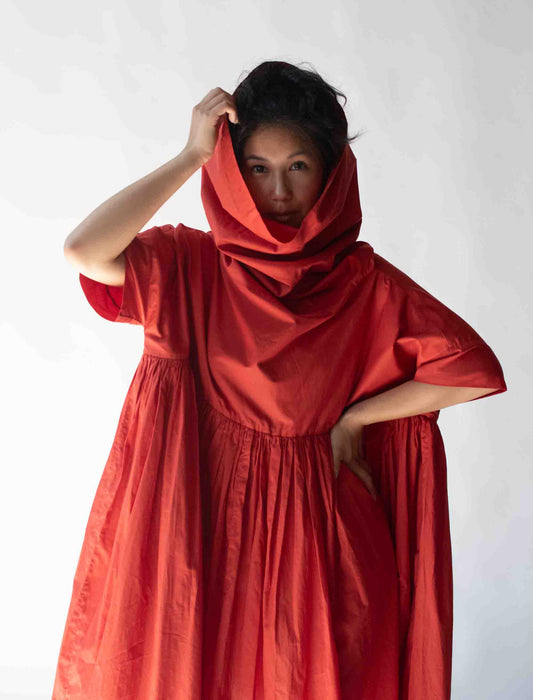 1990s Rust Cotton Dress | G Gigli