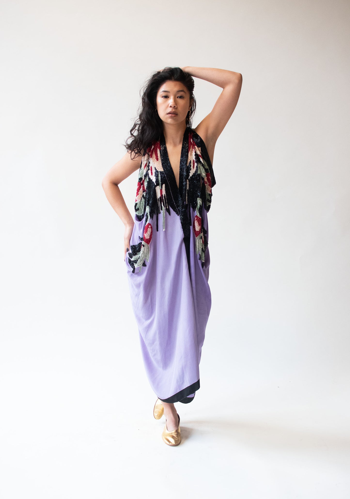 1980s Beaded Silk Caftan | Michaele Vollbracht