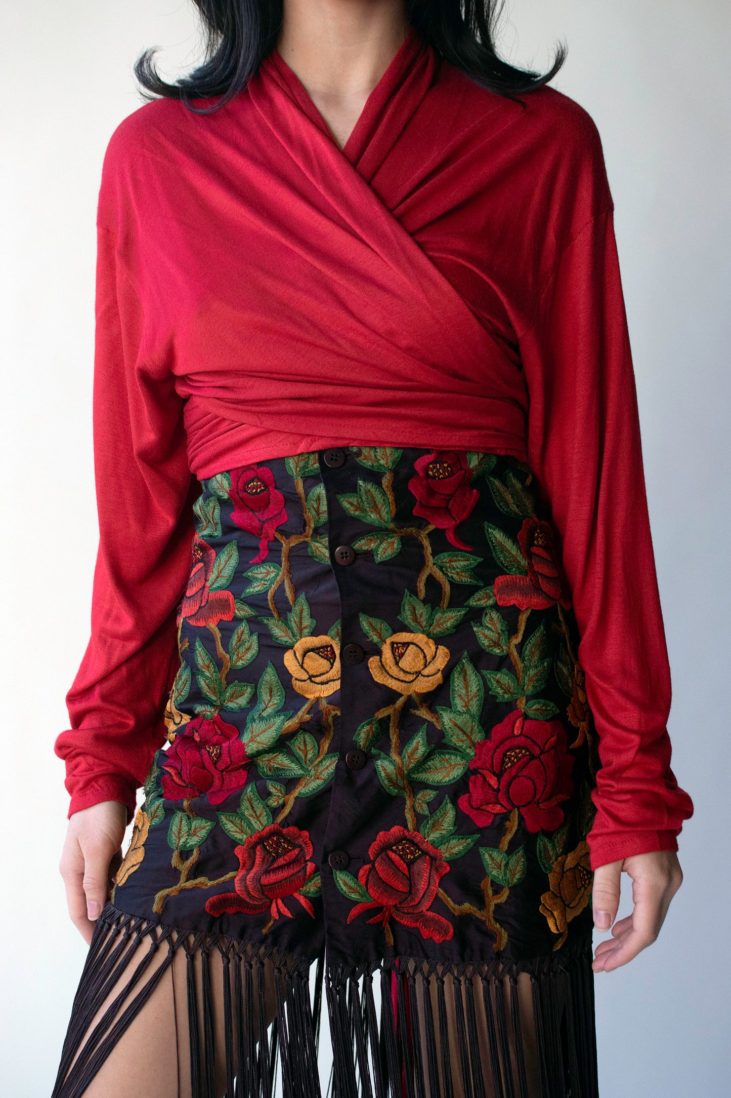 Piano Shawl Skirt | Romeo Gigli for Callaghan 1990s