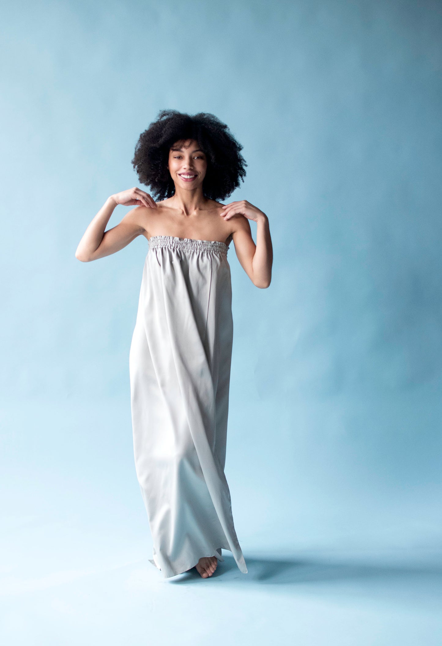 1970s Pale Blue Dress | Geoffrey Beene