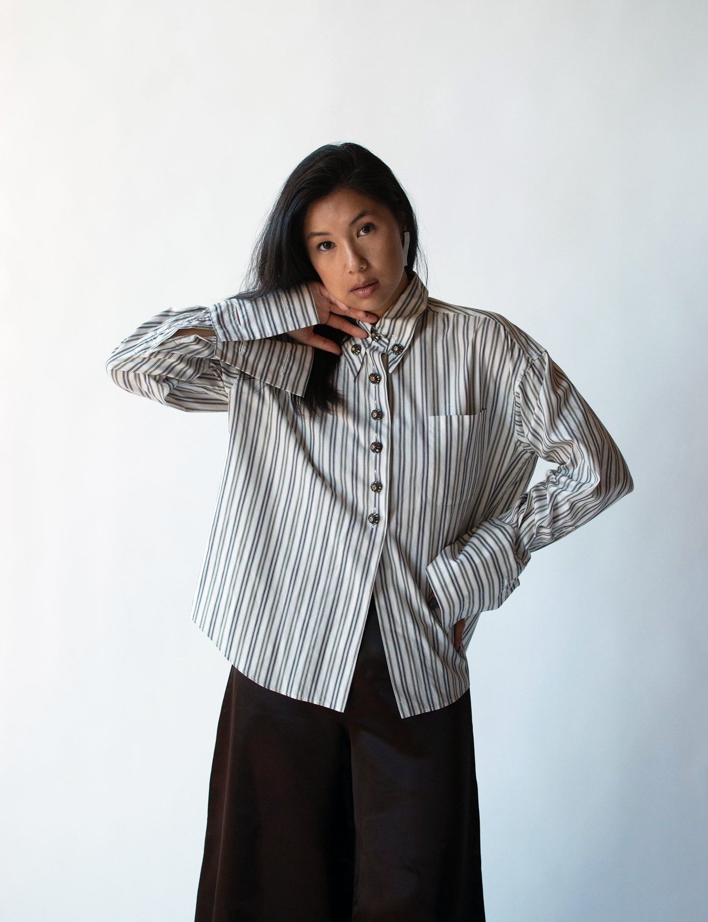 Striped Cotton Shirt | Romeo Gigli FW 1994