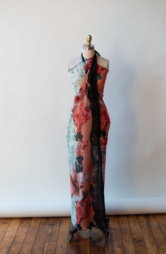 Eagle Print Pareo Scarf | Jean Paul Gaultier