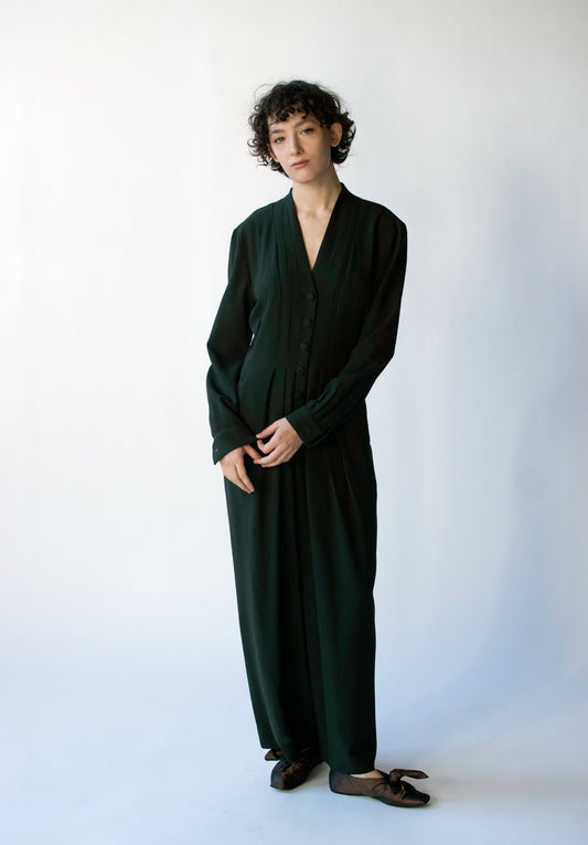Dark Green Jumpsuit | Emmanuelle Khanh