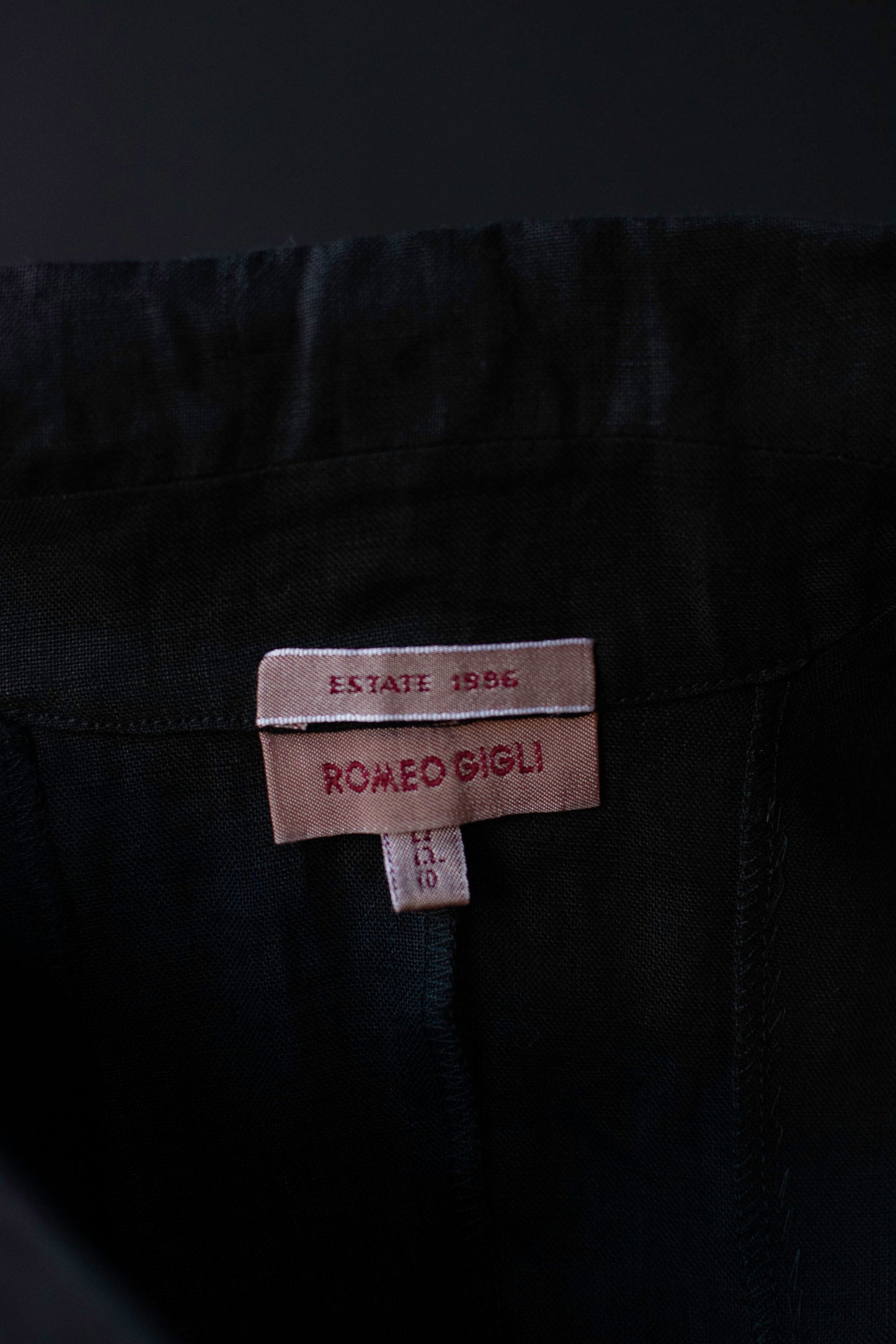 Black Linen Dress | Romeo Gigli 1996