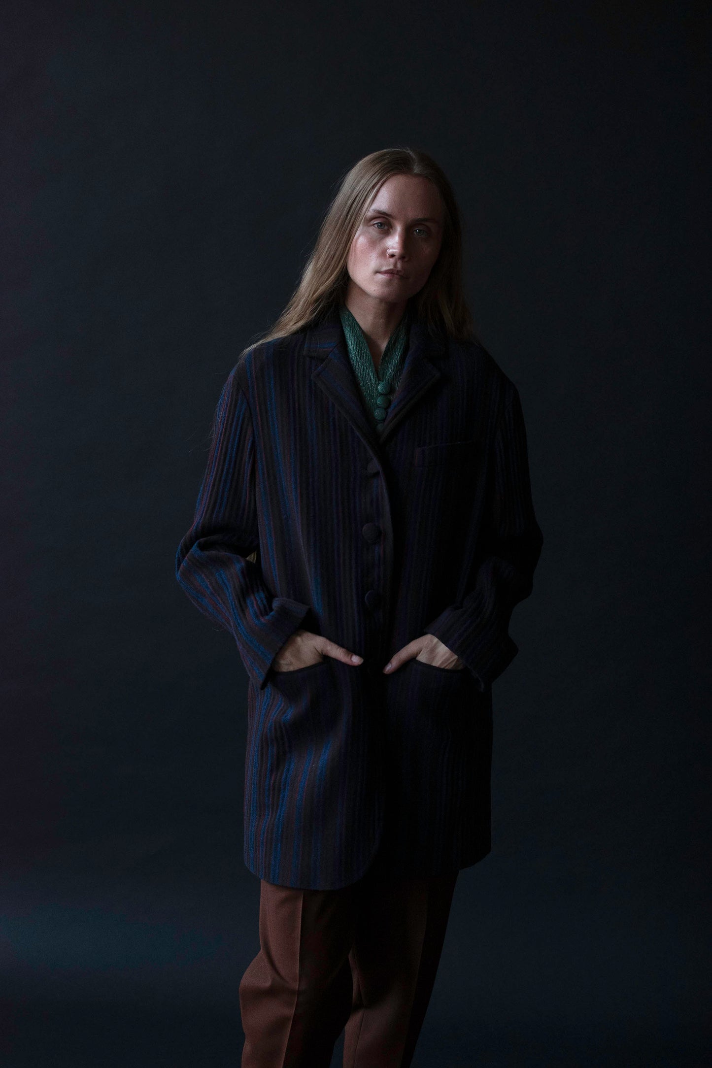 Blue Pinstripe Blazer | G Gigli