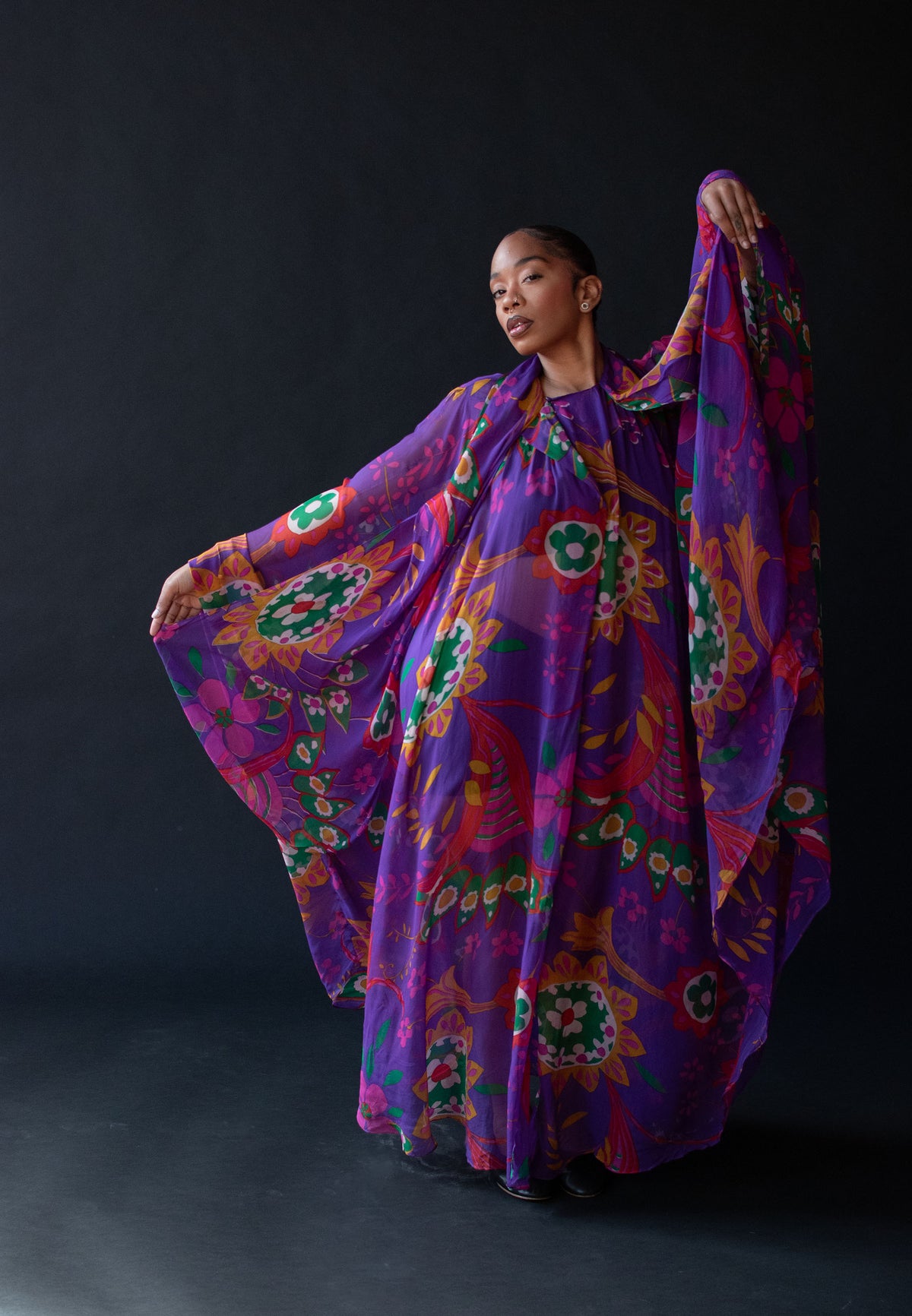 1970s Chiffon Caftan
