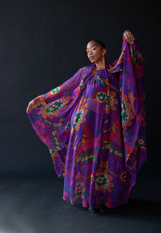 1970s Chiffon Caftan