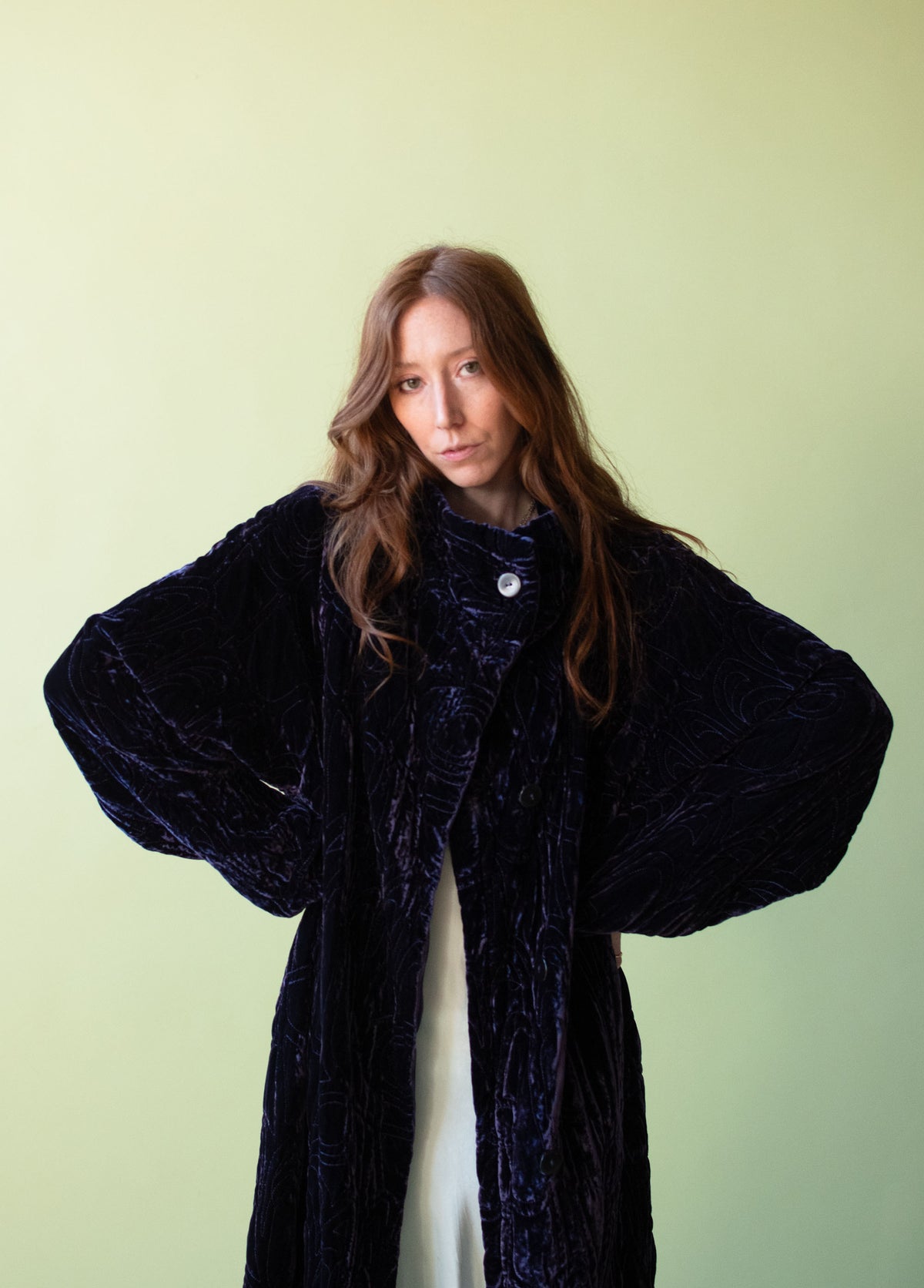 Quilted Velvet Coat | Ghost