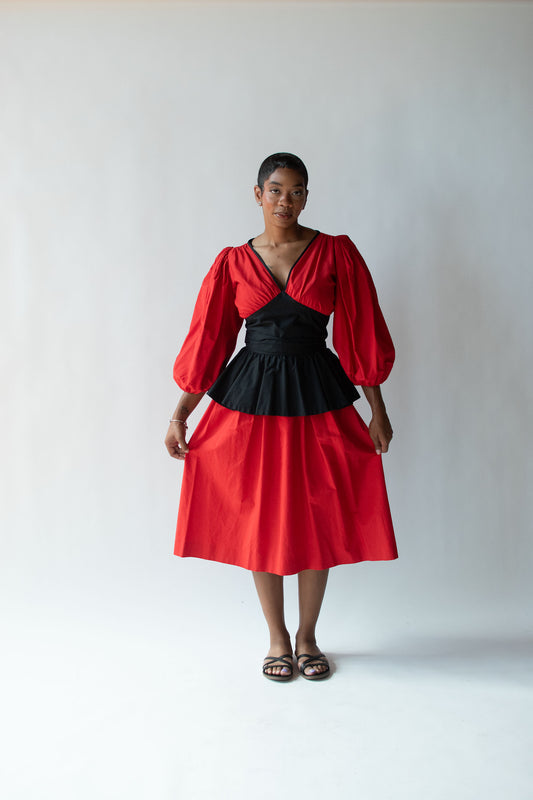 1980s Puff Sleeve Dress | Yves Saint Laurent