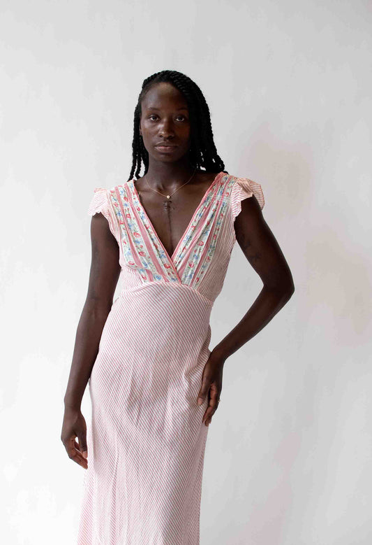 1940s Cotton Peignoir