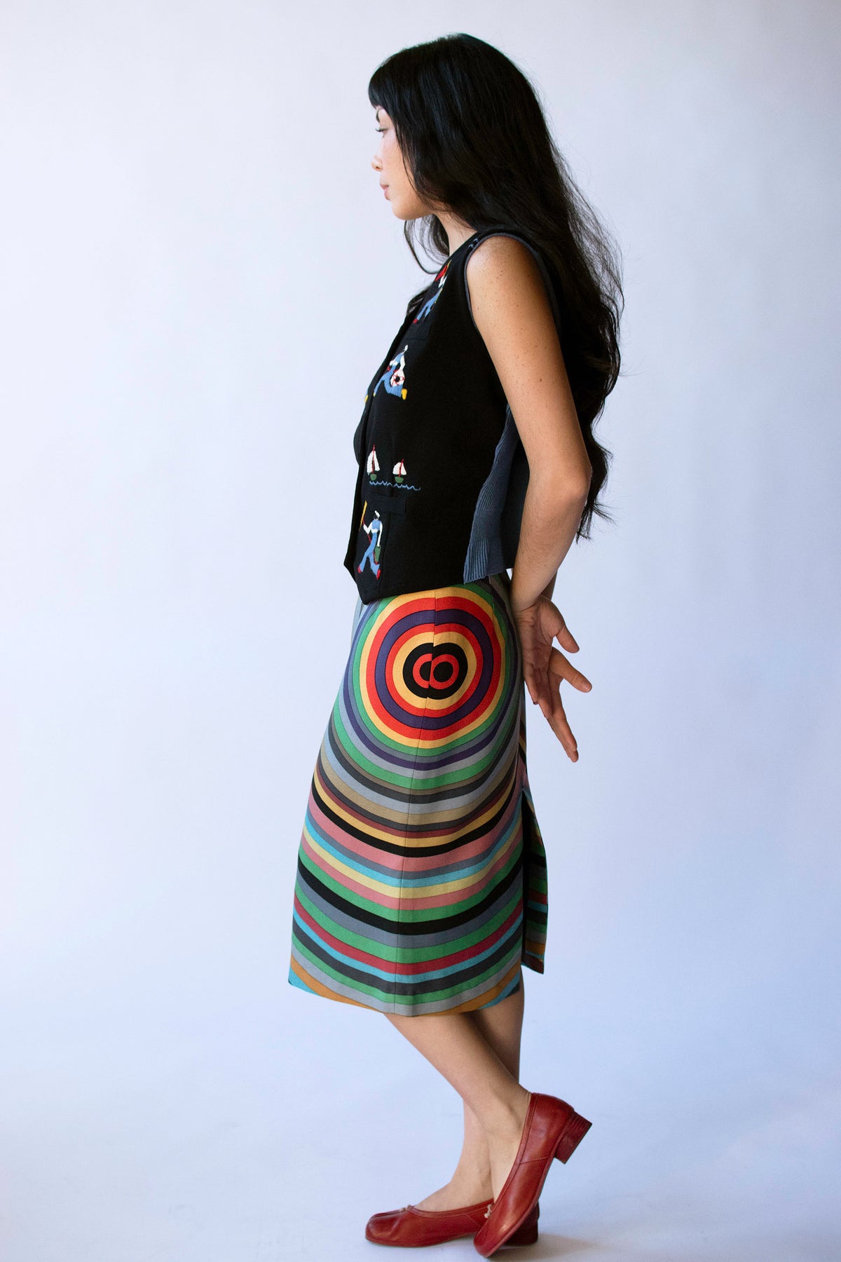 Silk Stripe Skirt | Todd Oldham FW 1995