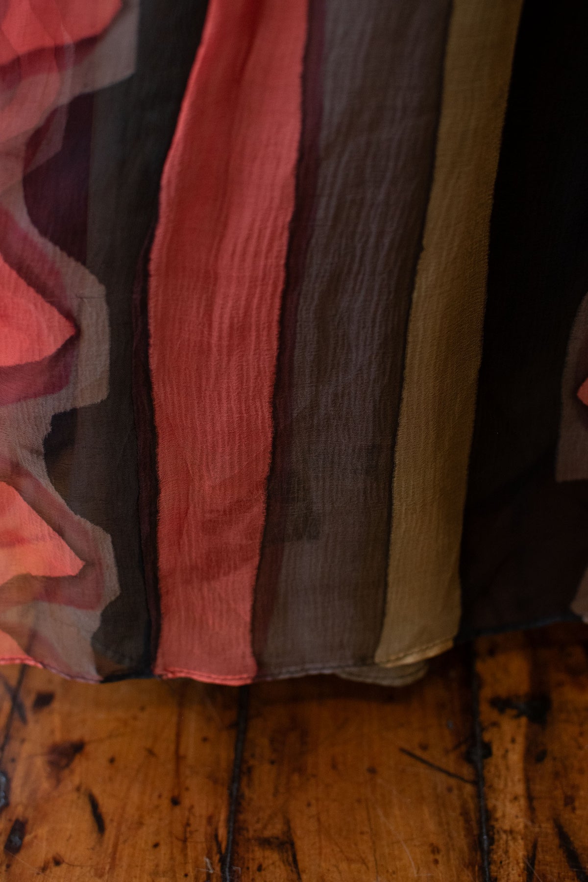 1970s Hand Painted Chiffon Gown | Doree Leventhal