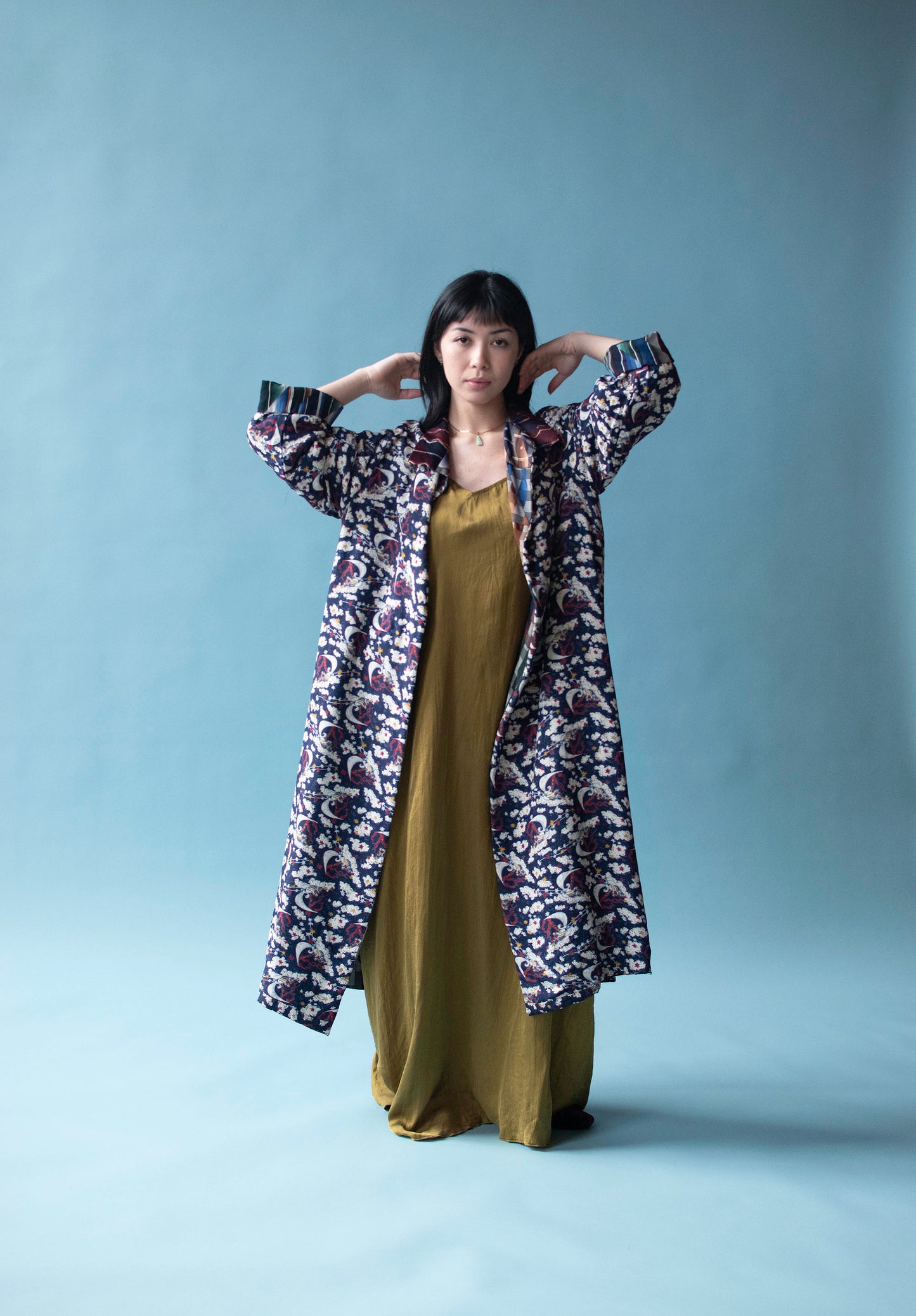 Bespoke Patchwork Tie / Celestial print Coat