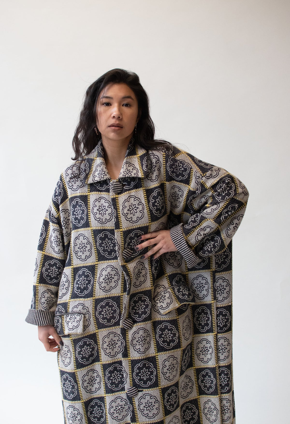 1980s Woven Coat | East Wind Code Vivienne Tam