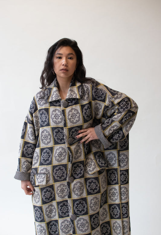 1980s Woven Coat | East Wind Code Vivienne Tam