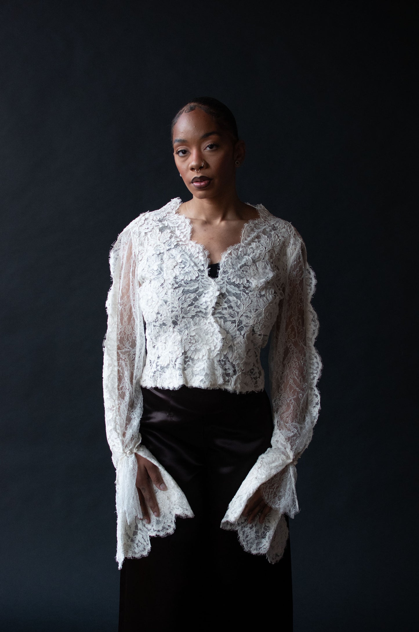 1990s Lace Blouse | Bill Blass