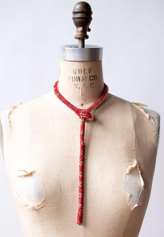 Bead Crochet Snake | Ruby