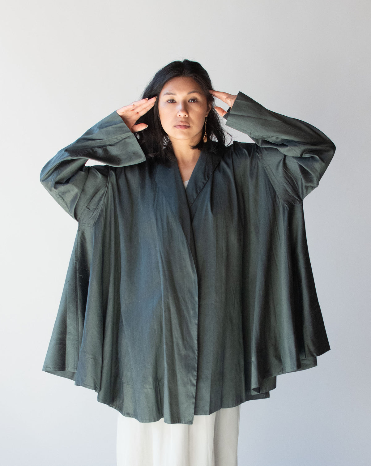 Slate Silk Coat | Romeo Gigli SS 1990