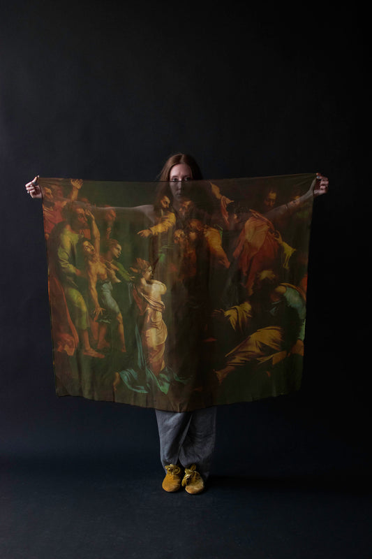 Renaissance Painting Silk Scarf | Dolce & Gabbana