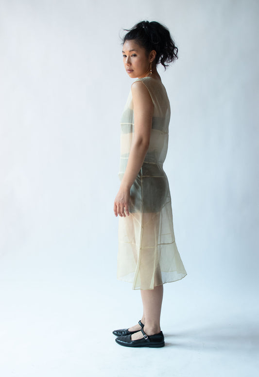 1990s Sheer Organza Dress