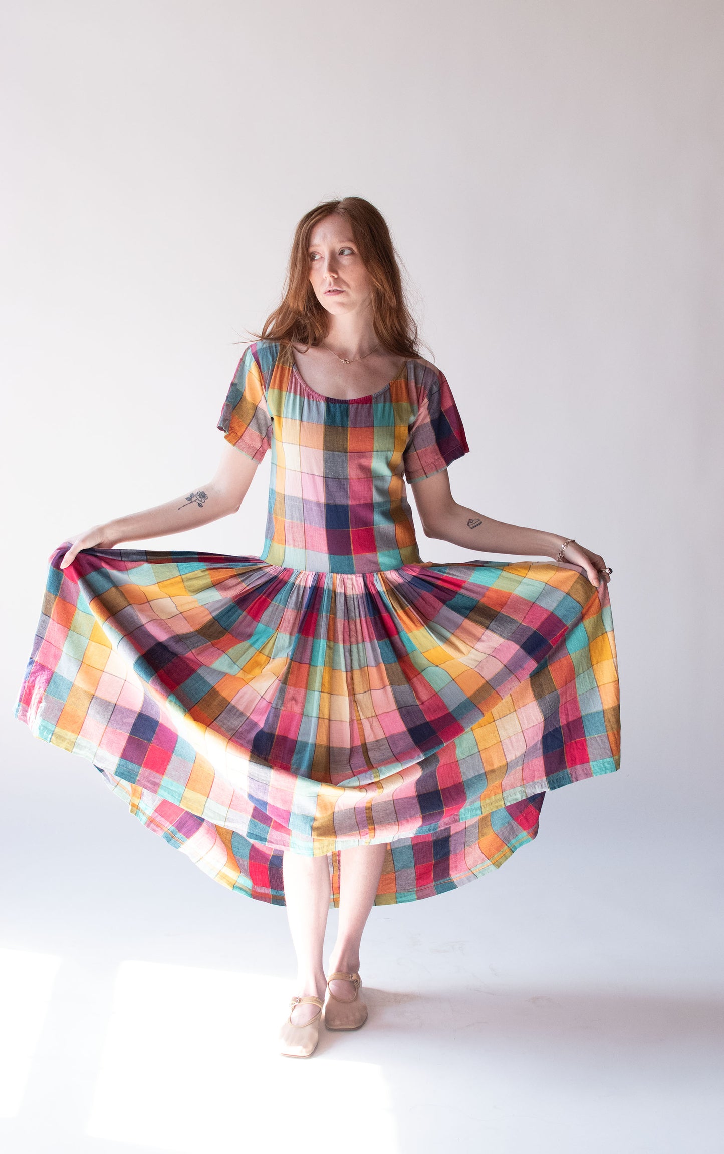 1980s Madras Dress | Norma Kamali