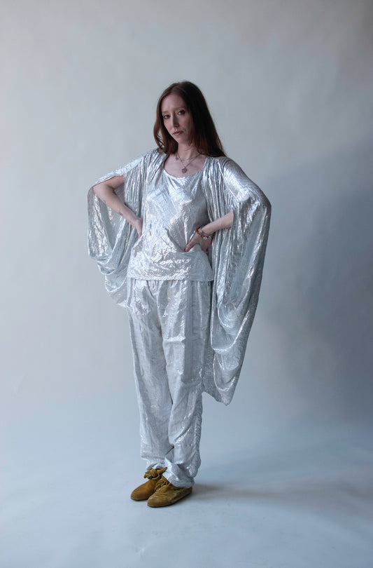 1980s Silver Metallic set