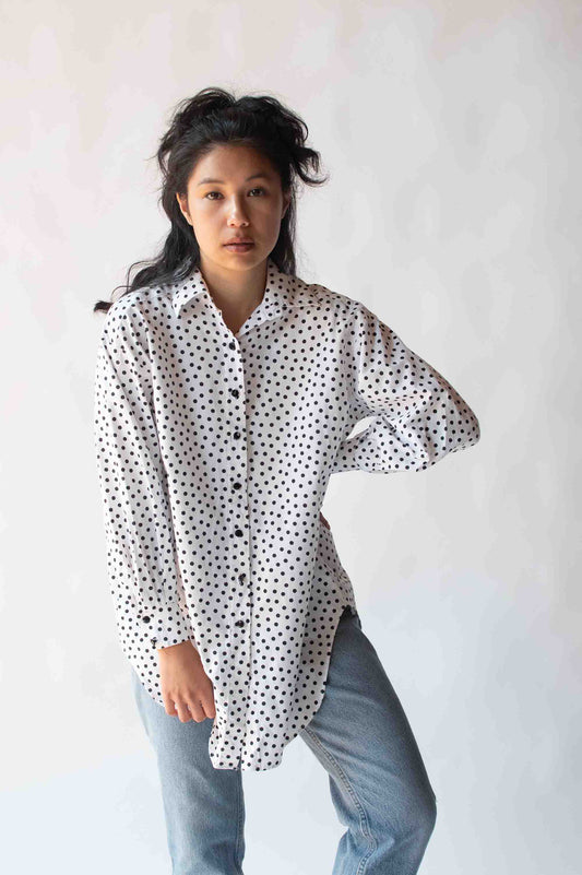 1980s Polka Dot Shirt | Bill Blass