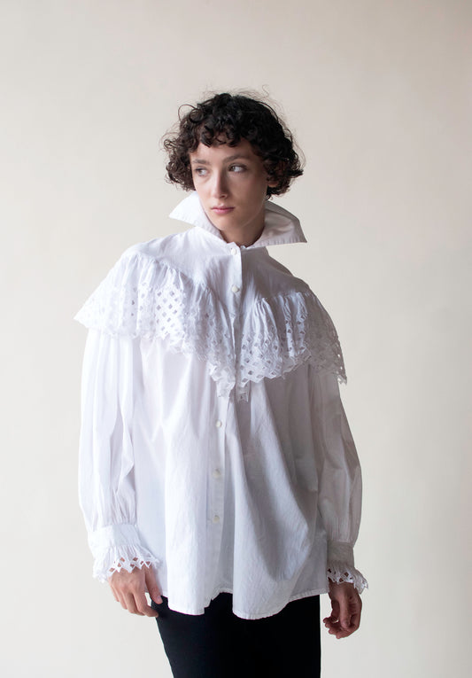 Ruffled White Shirt | Chantal Thomass