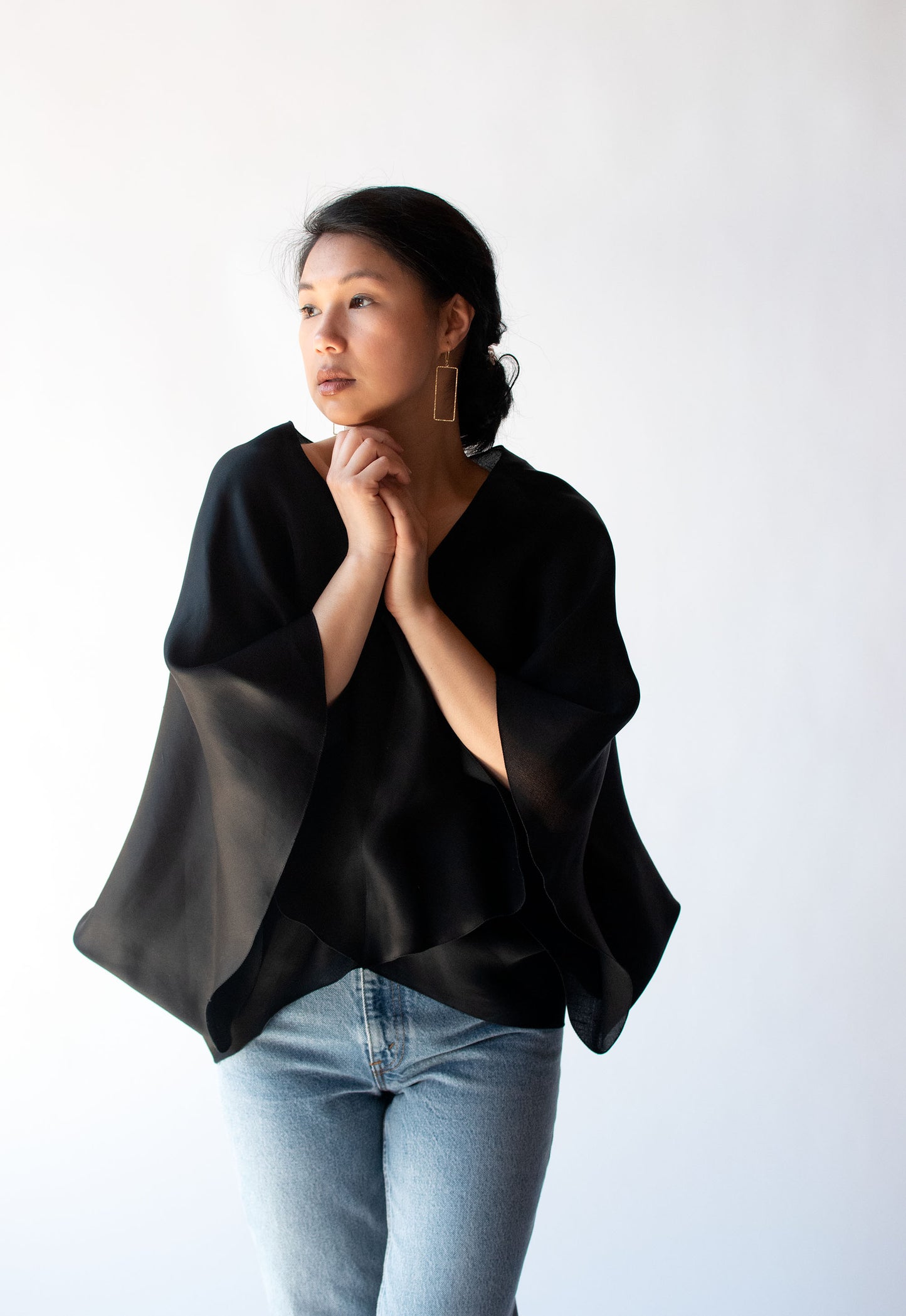 1990s Sculptural Organza Blouse