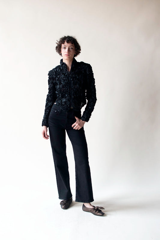 Ribbon Embroidered Lace Jacket | Geoffrey Beene SS 1988