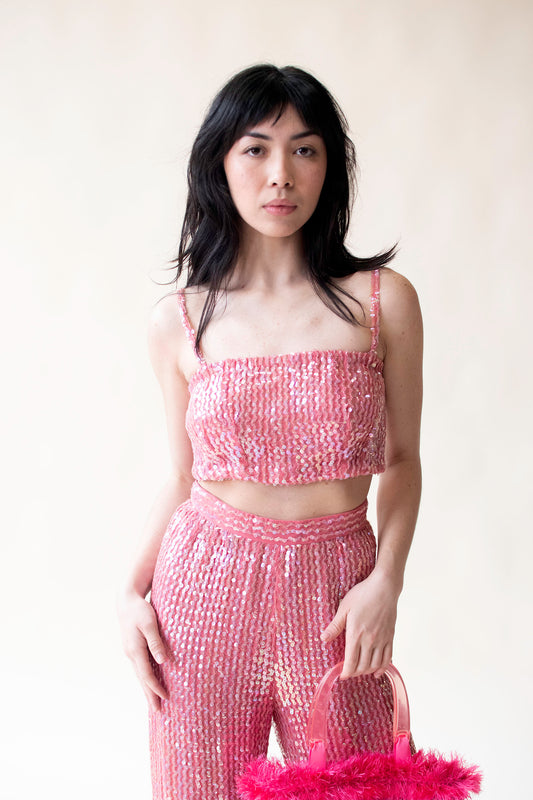 1970s Sequin Pants Set