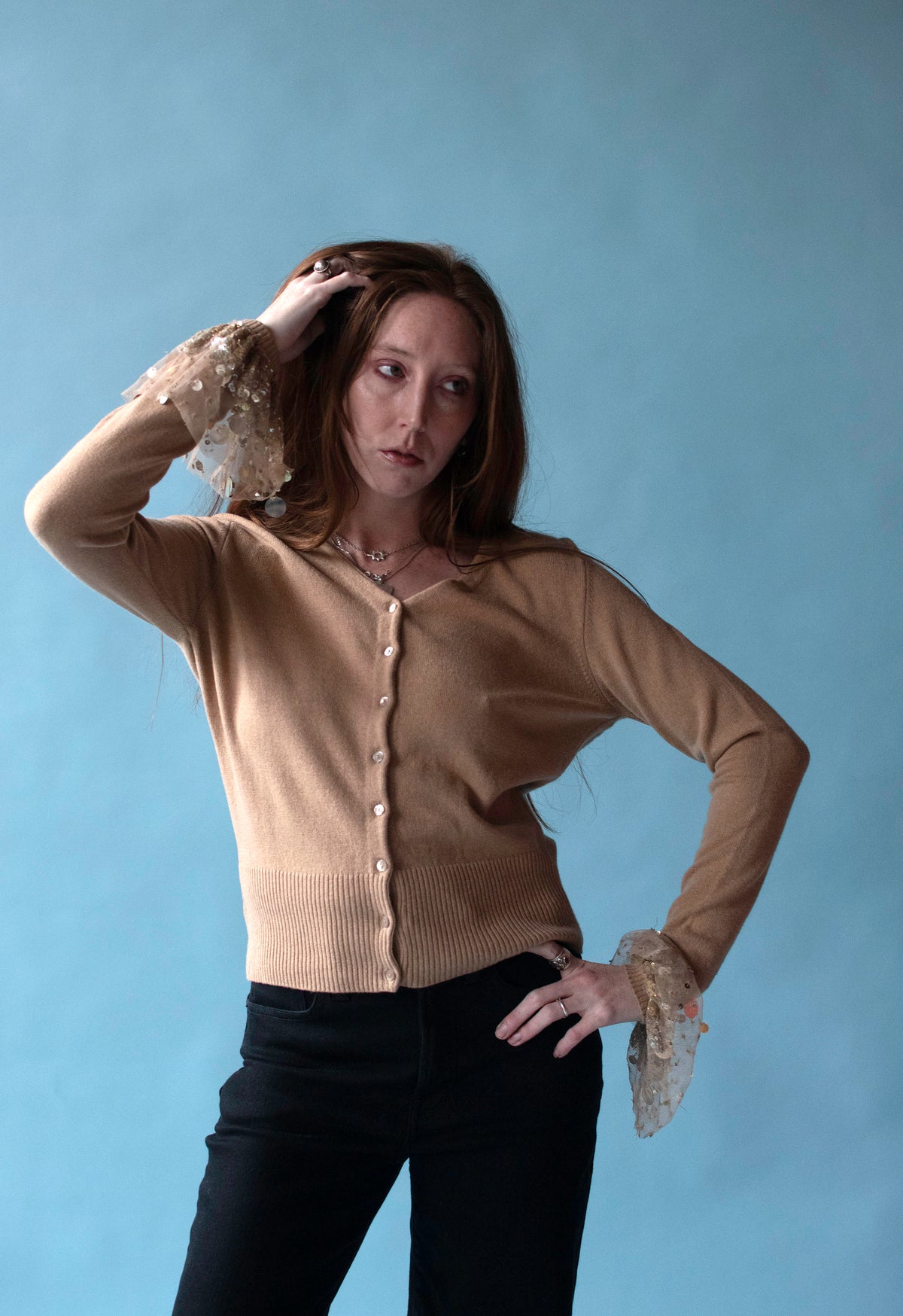 Sequin Cuff Cardigan | Blugirl Blumarine