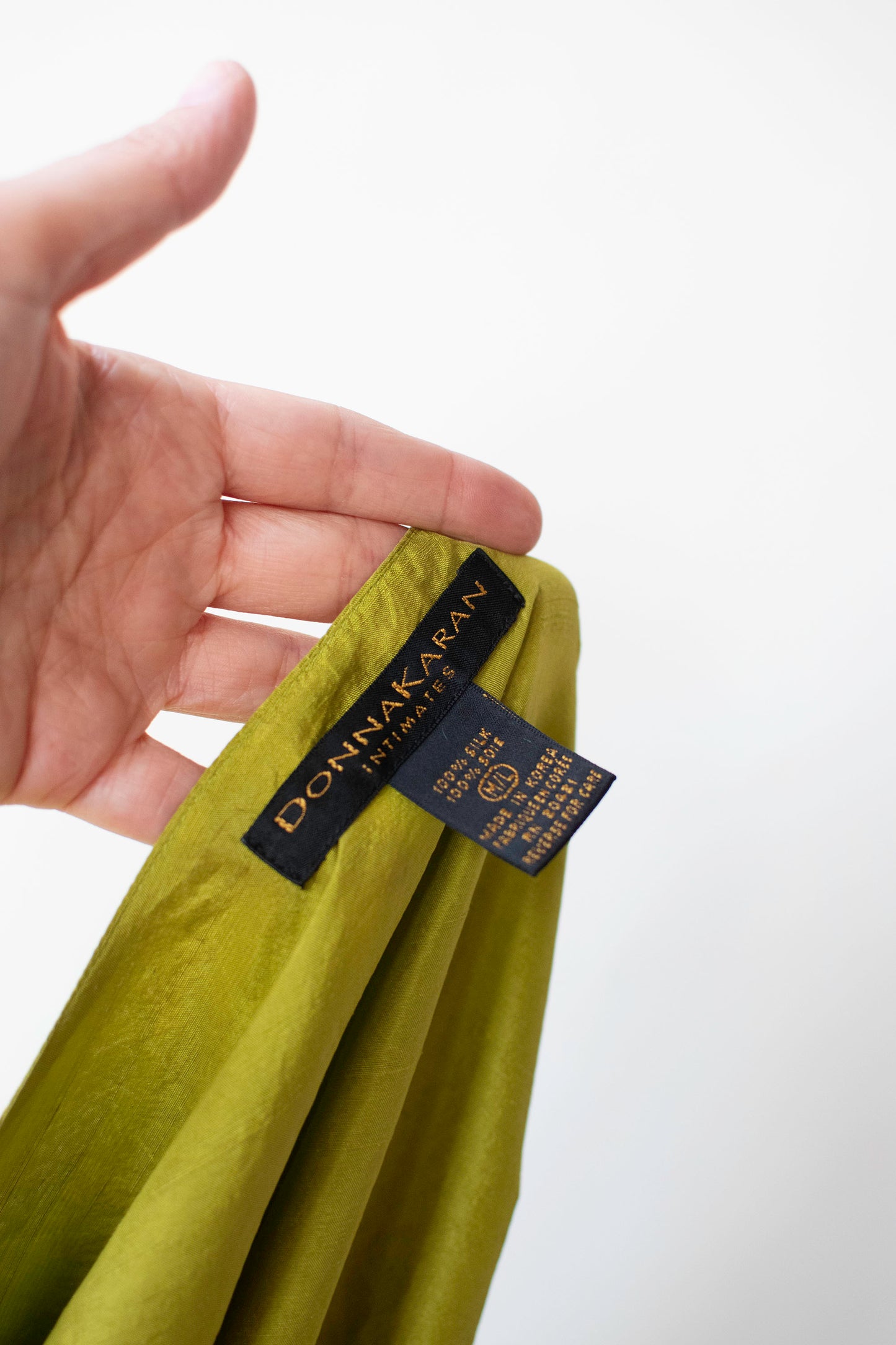 Chartreuse Silk Caftan | Donna Karan