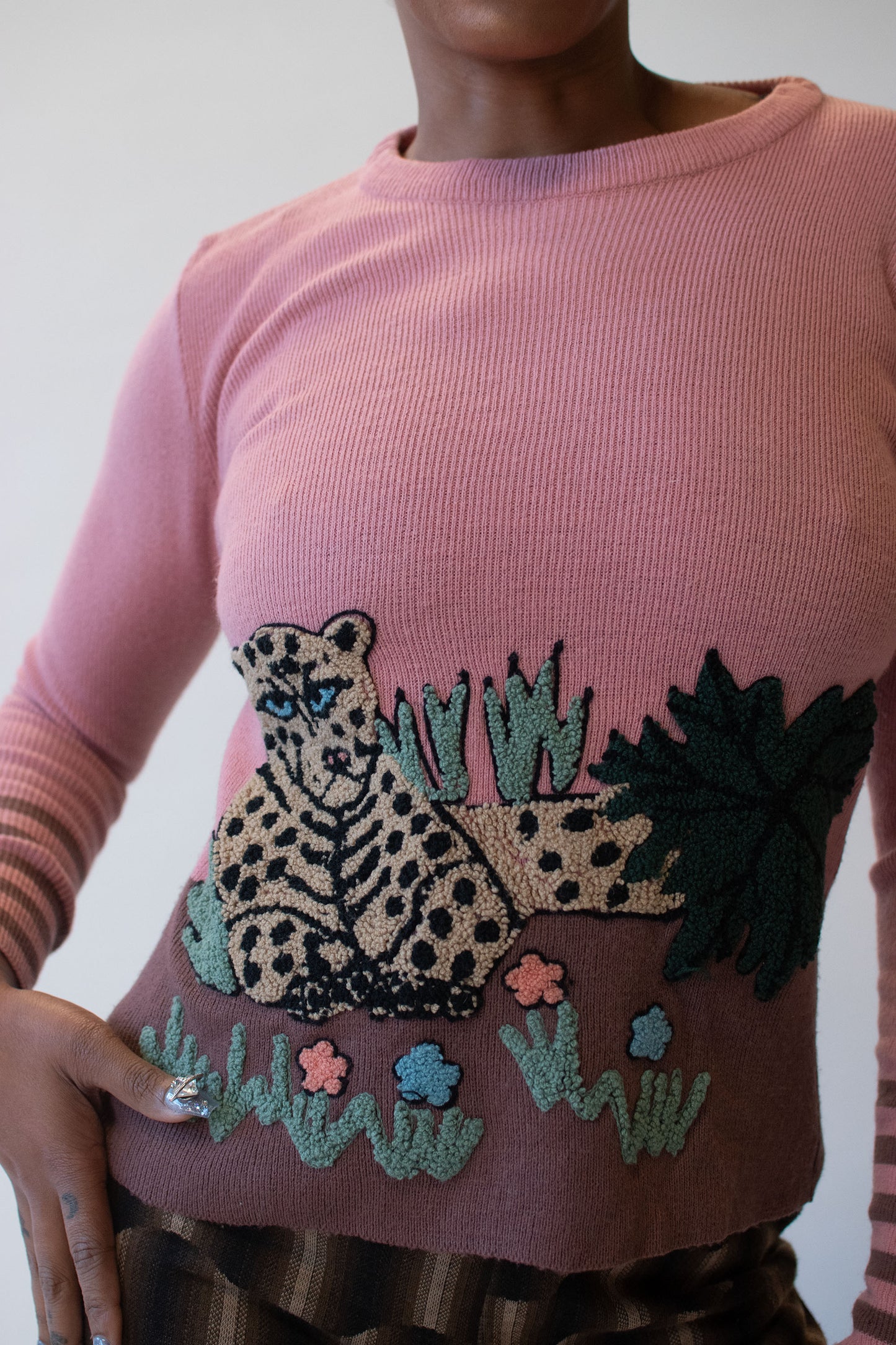 1970s Grumpy Leopard Sweater