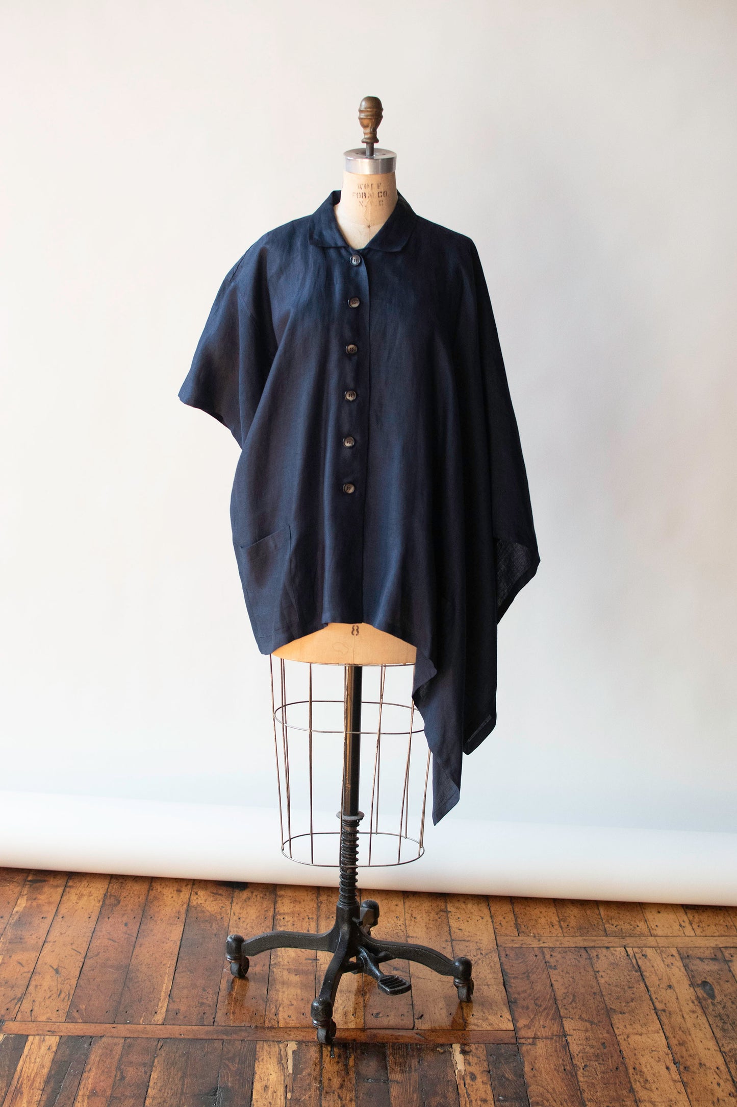 Navy Linen Tunic | Yohji Yamamoto