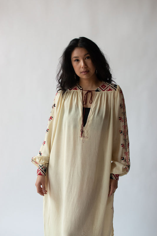 1970s Embroidered Dress