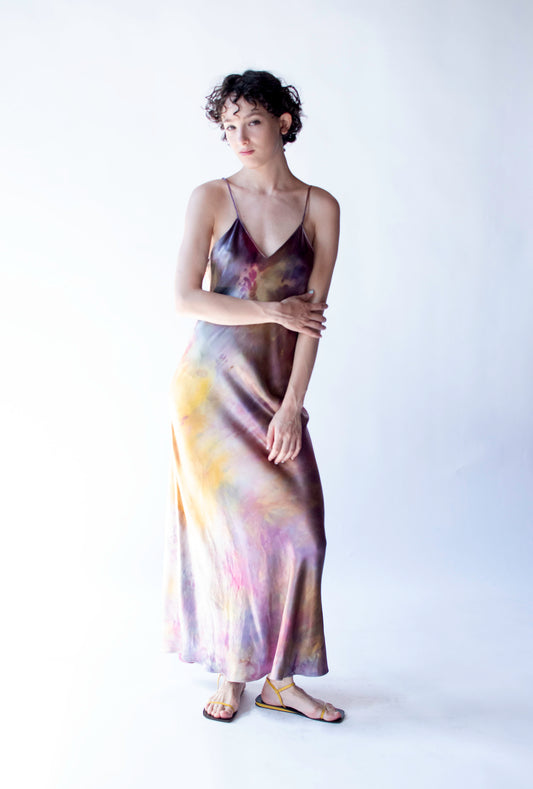 Jewel Tone Silk Slip Dress