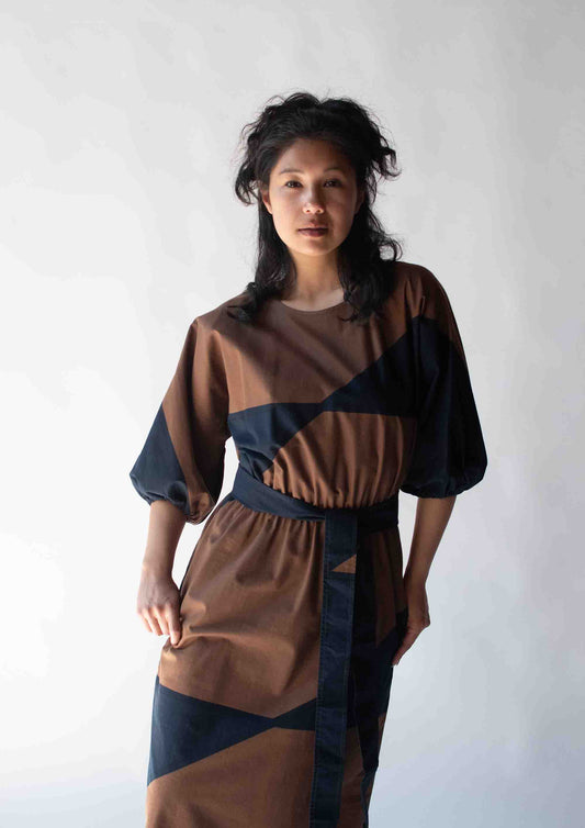1970s Abstract Print Dress | Vuokko