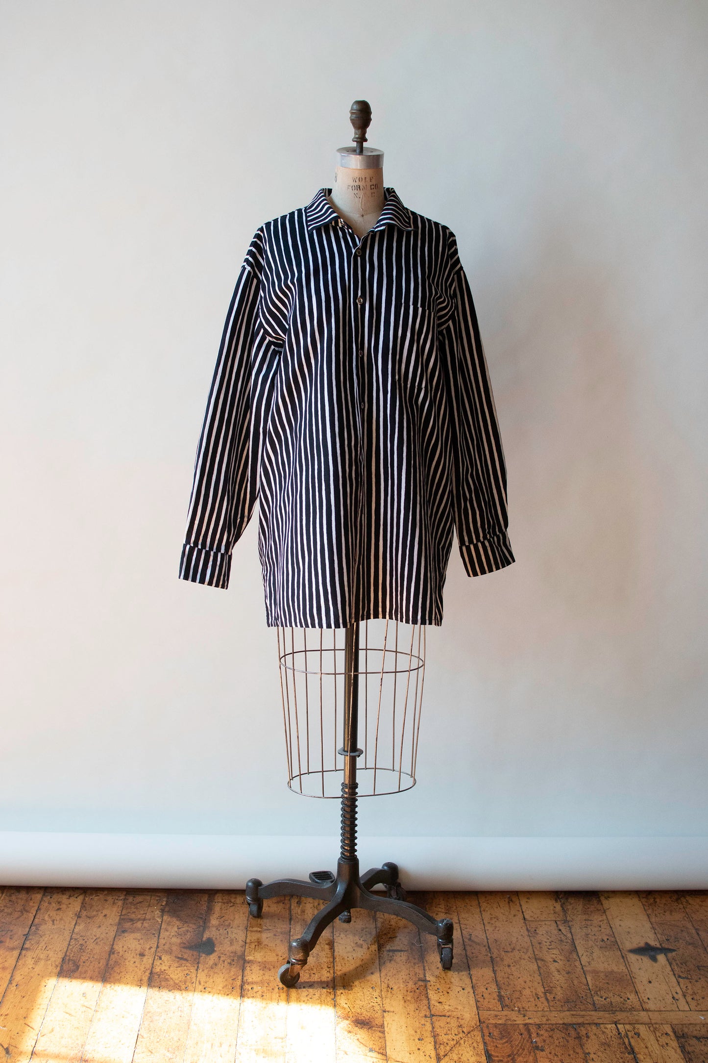 Black and white striped shirt | Marimekko C. 1980s