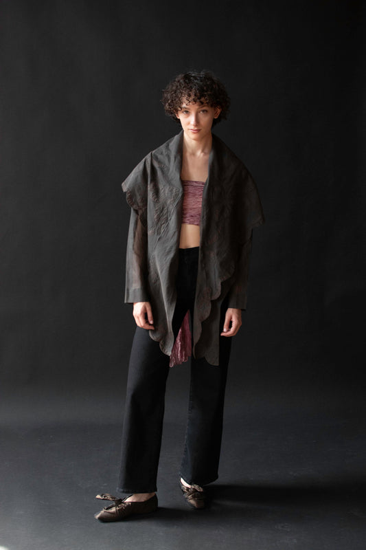 Gray Mesh Jacket | Romeo Gigli for Callaghan 1989