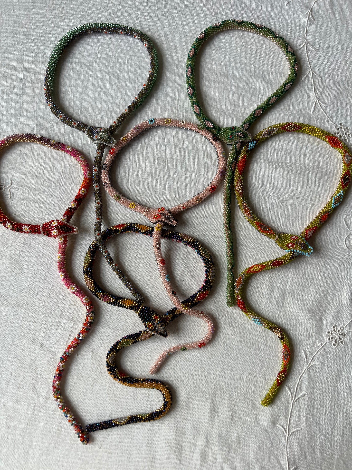Bead Crochet Snake | Green