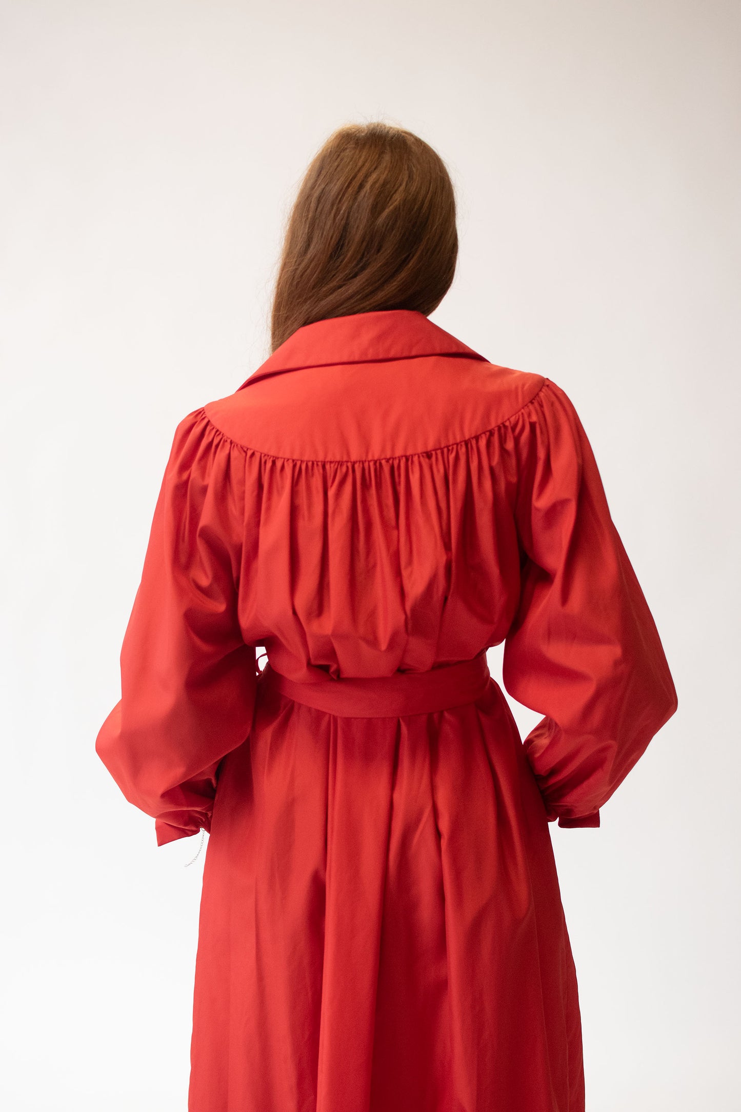 Red Trench Coat | Pauline Trigere
