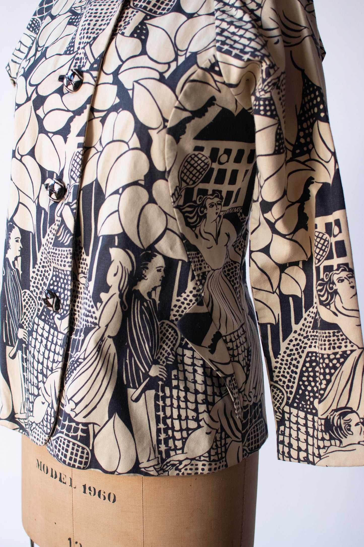 Raoul Dufy "Tenis" Print Jacket | Geoffrey Beene