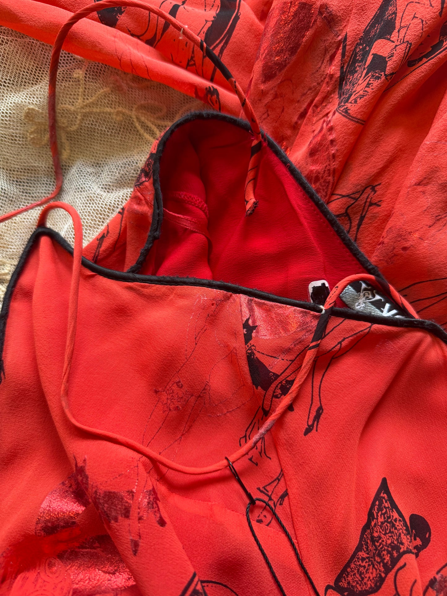 Flapper Print Chiffon Dress | Voyage Invest in the Original FW 2003