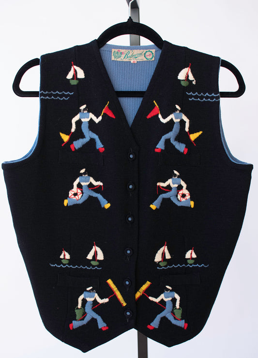 1940s Embroidered Sailor Vest | Balmoral